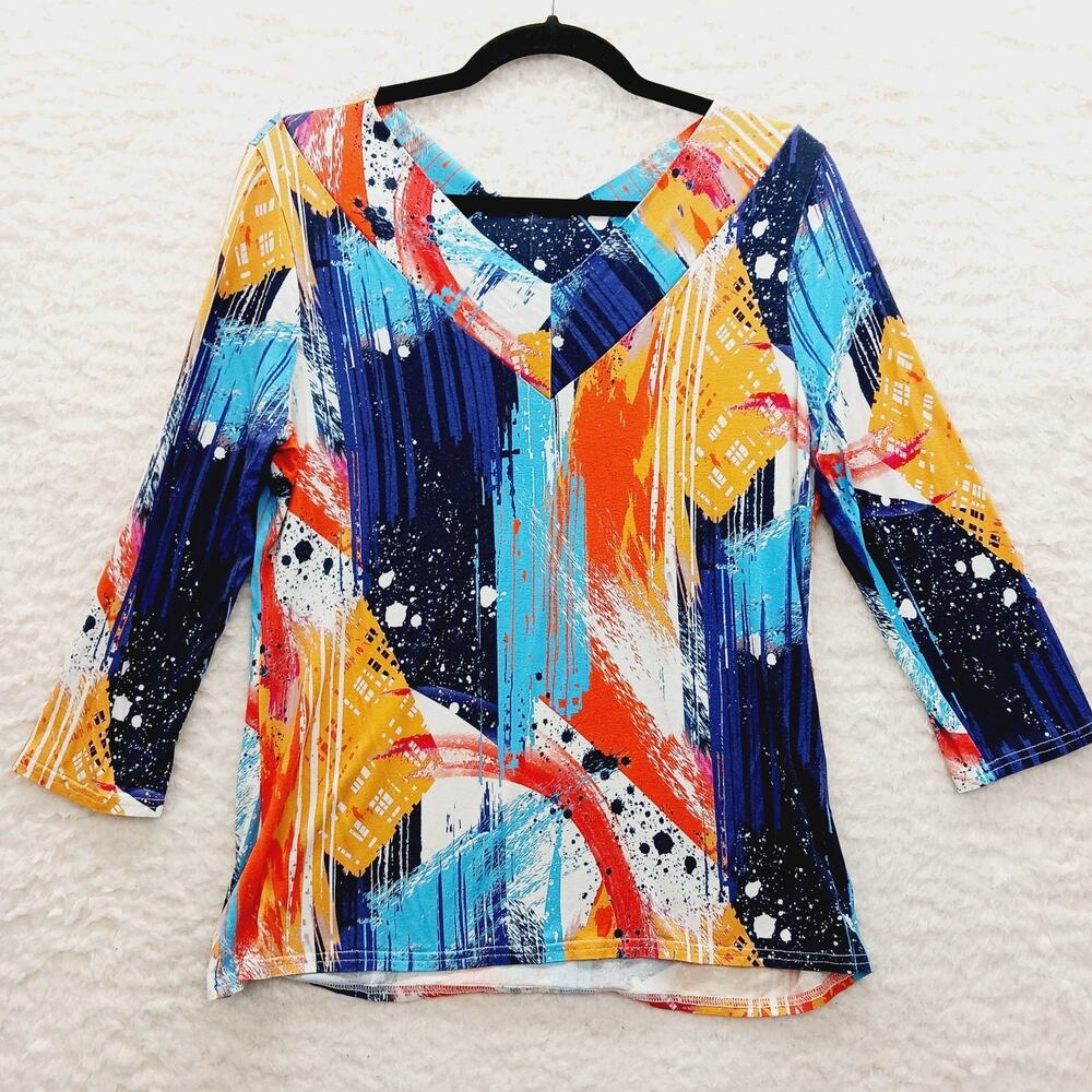 T-Shirt Whimsycore Festival Mob Wife Wearable Art Brushstroke Vibrant Y2K Size M